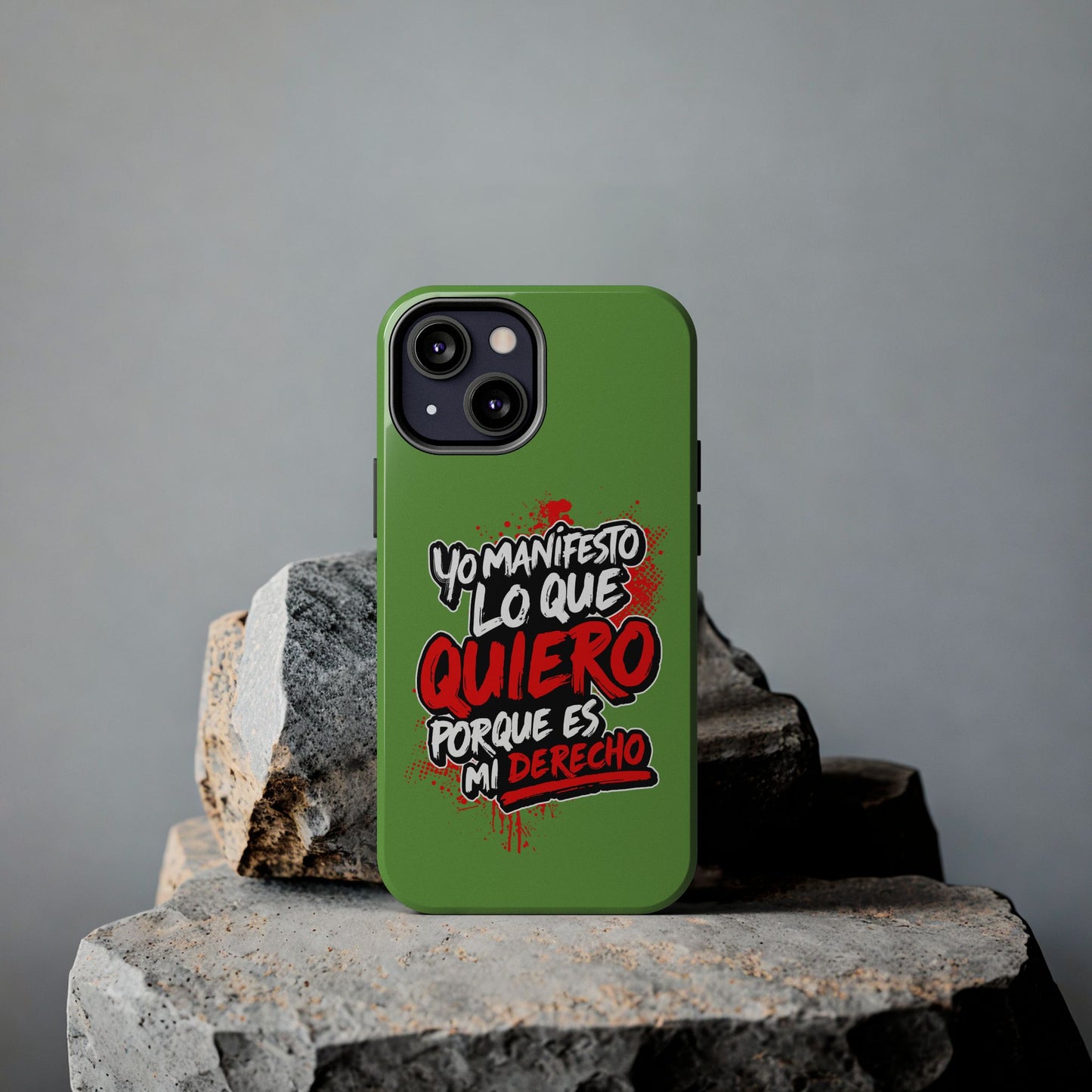 Funda para teléfono "Yo manifiesto lo que quiero" - Verde