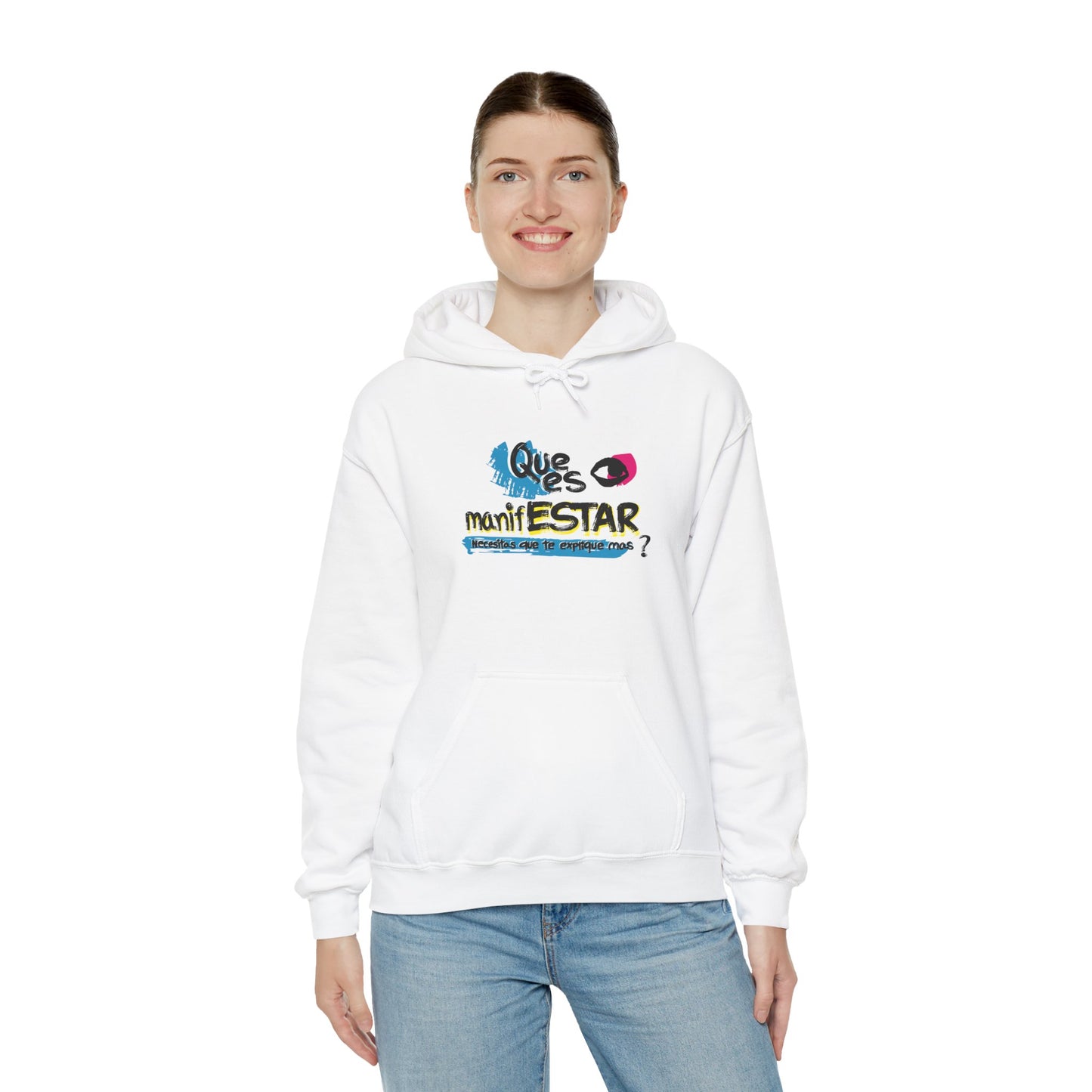 Sudadera con capucha unisex Heavy Blend™ - "¿Qué es manifestar?"