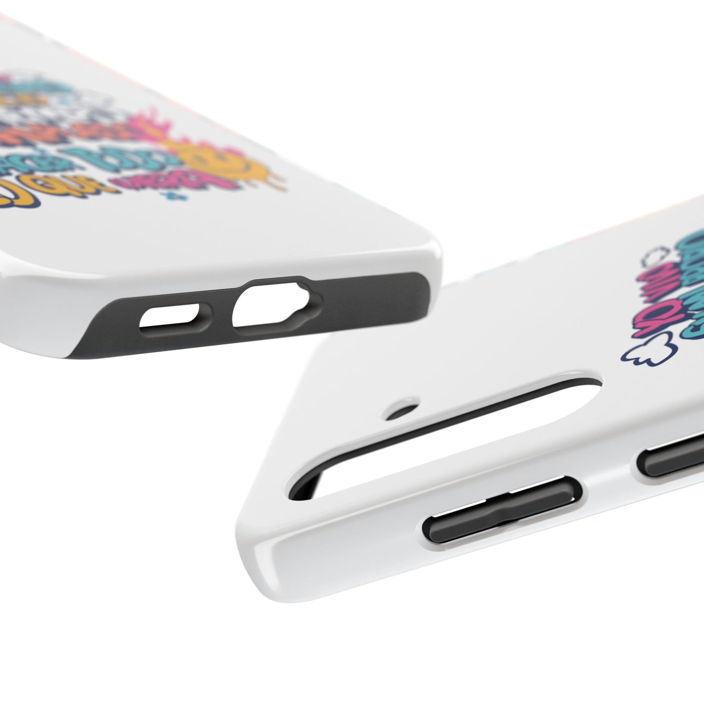 Funda para teléfono "Yo vivo en propio espacio y tiempo" - Blanco