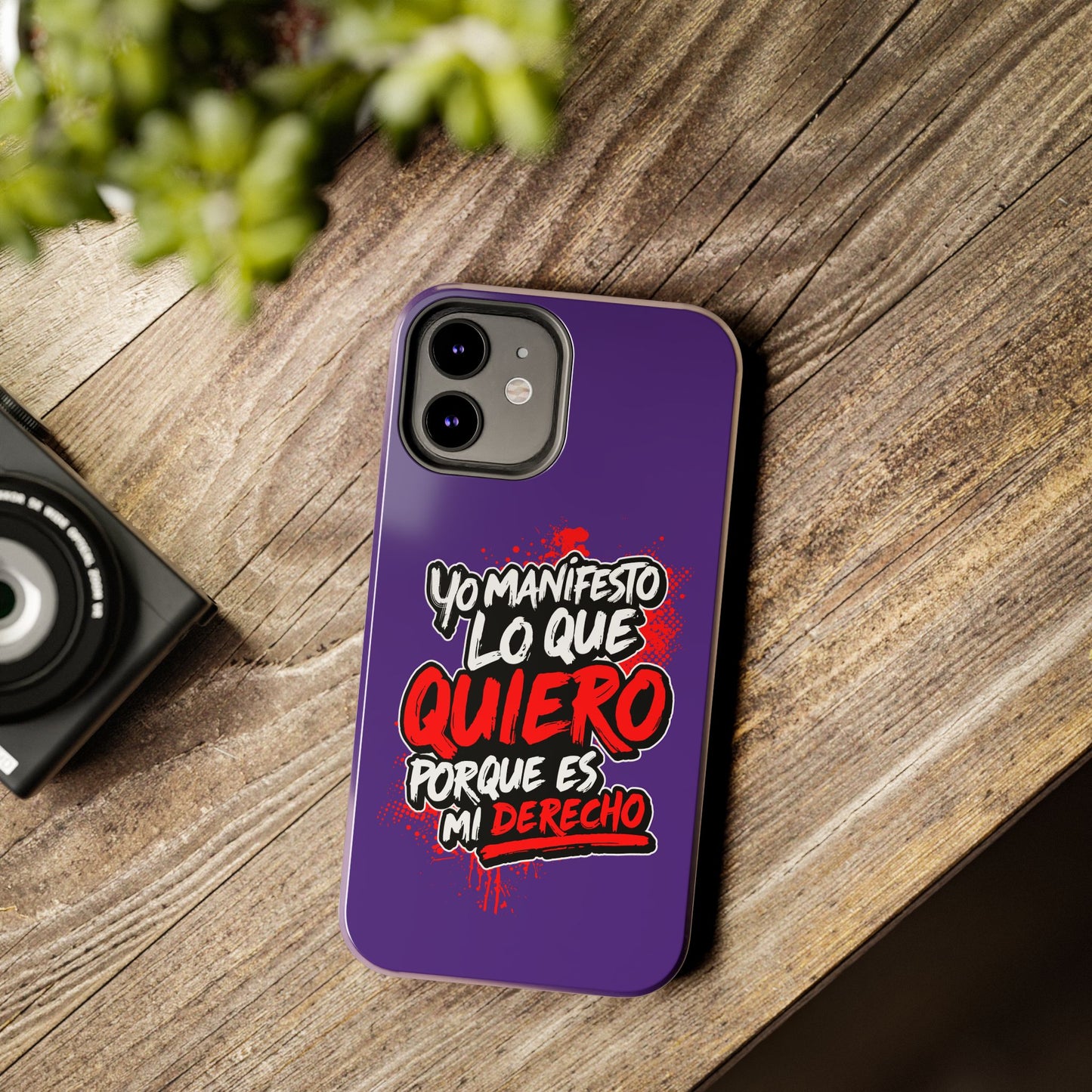 Funda para teléfono "Yo manifiesto lo que quiero" - Violeta