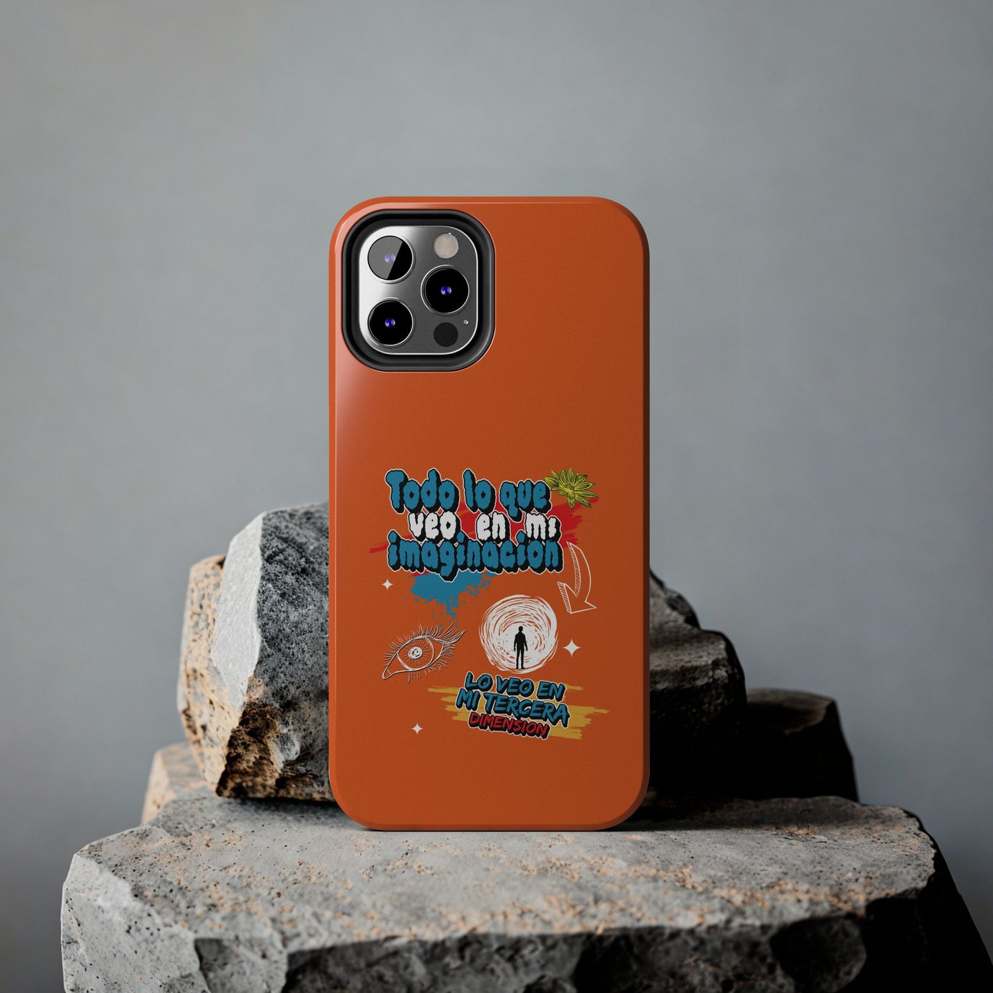 Funda para teléfono "Todo lo que veo en mi imaginación" - Naranja