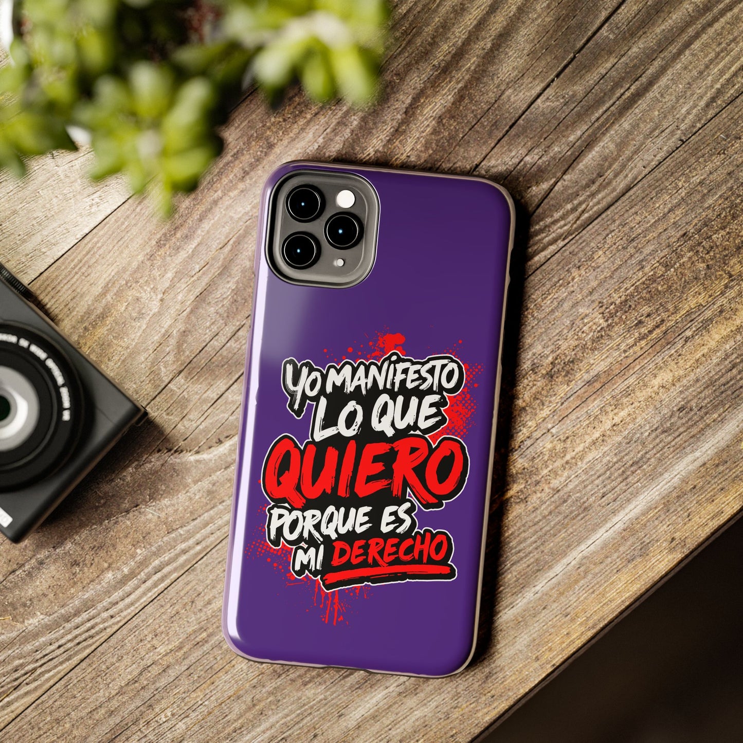 Funda para teléfono "Yo manifiesto lo que quiero" - Violeta