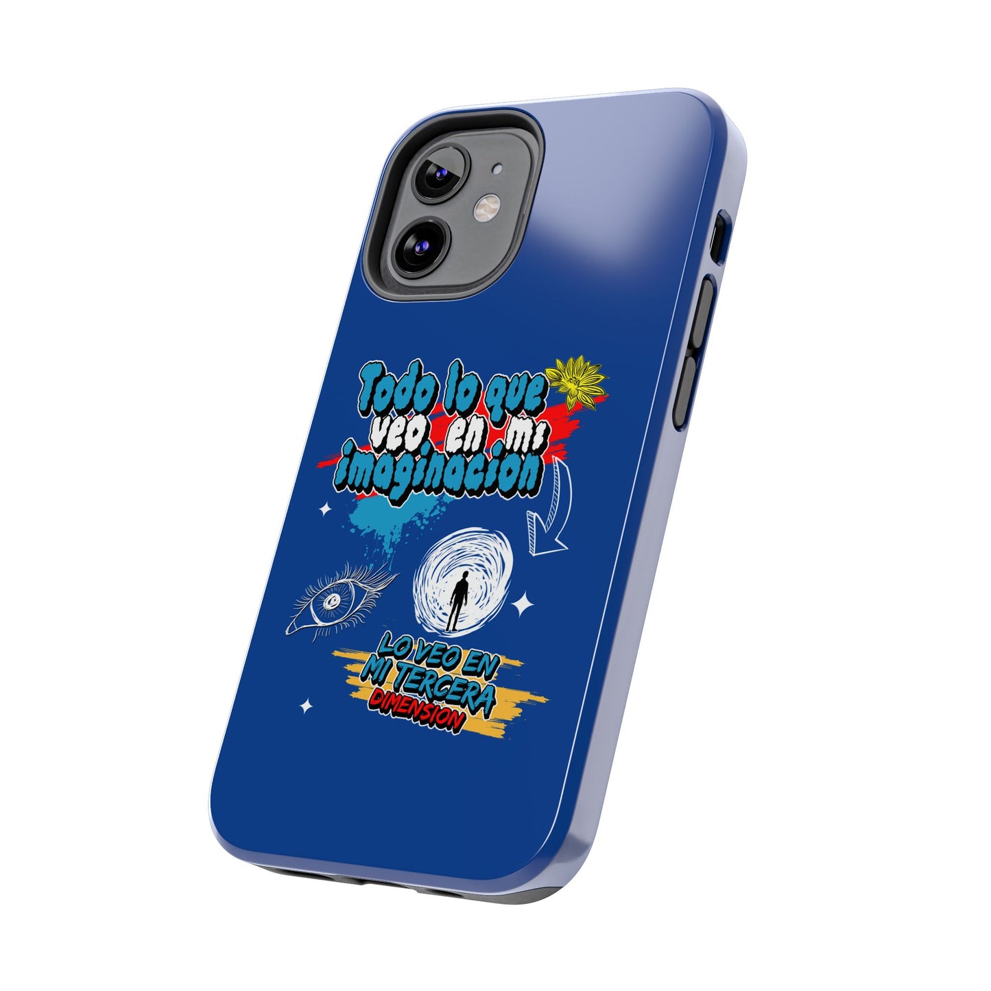 Funda para teléfono "Todo lo que veo en mi imaginación" - Azul