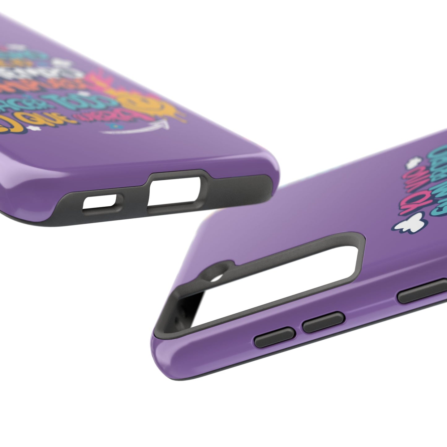 Funda para teléfono "Yo vivo en propio espacio y tiempo" - Lila