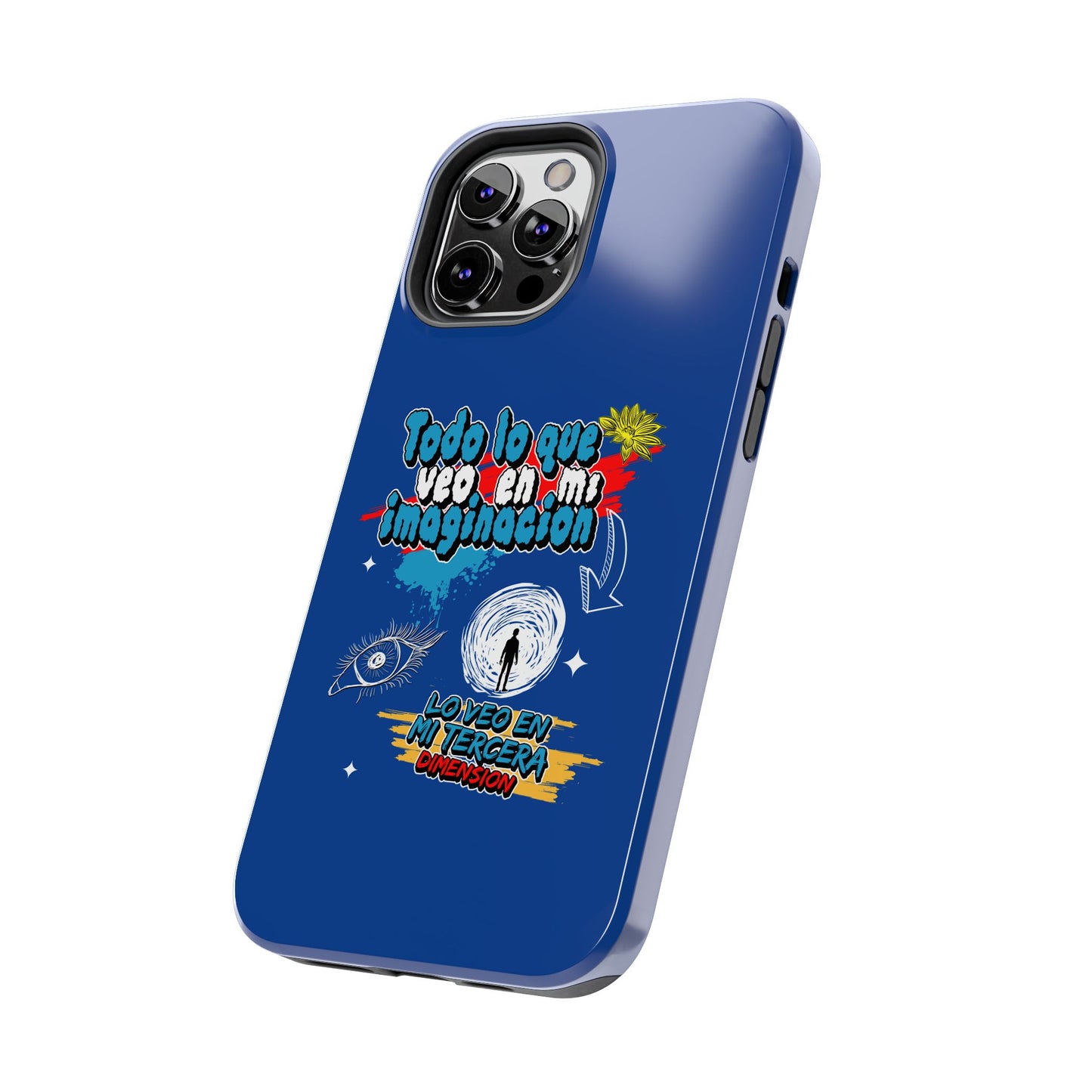 Funda para teléfono "Todo lo que veo en mi imaginación" - Azul