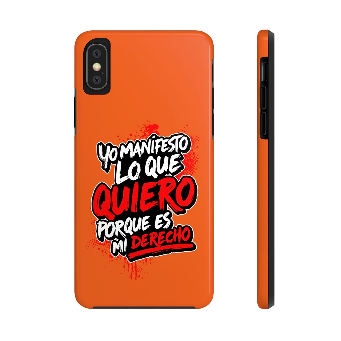 Funda para teléfono "Yo manifiesto lo que quiero" - Naranja