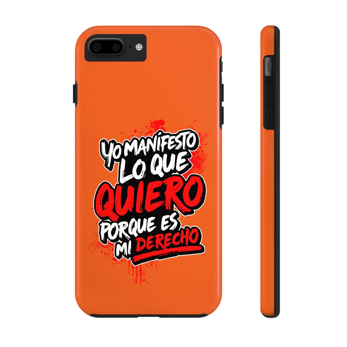 Funda para teléfono "Yo manifiesto lo que quiero" - Naranja