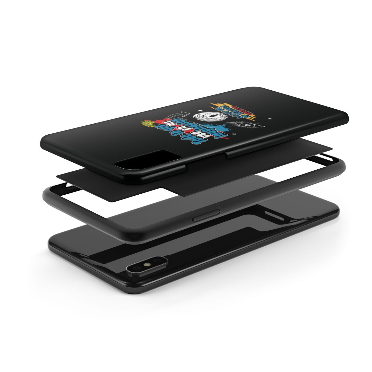 Funda para teléfono "Todo lo que veo en mi imaginación" - Negro