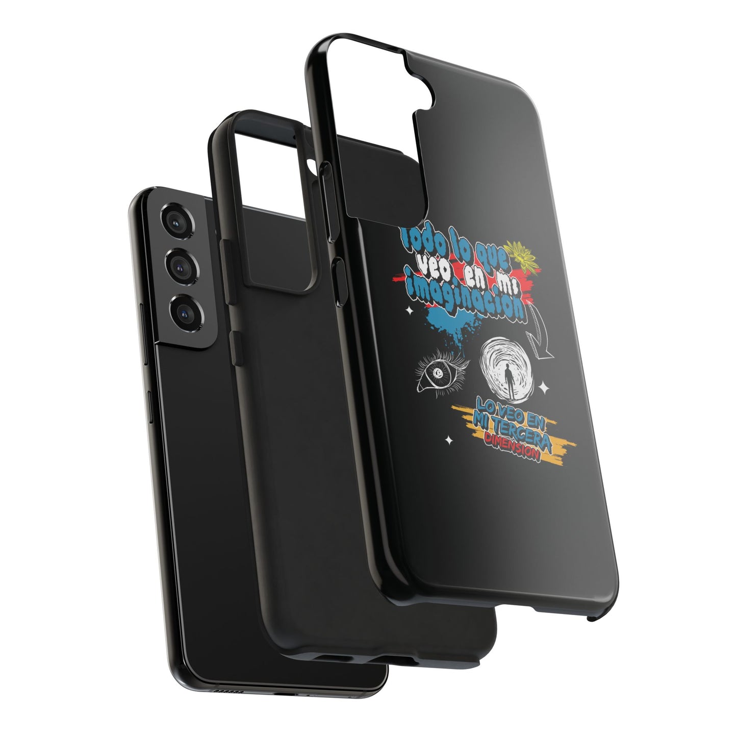 Funda para teléfono "Todo lo que veo en mi imaginación" - Negro