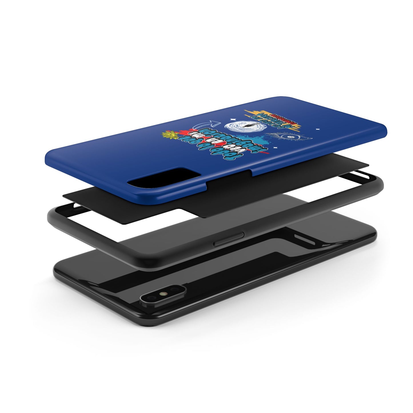Funda para teléfono "Todo lo que veo en mi imaginación" - Azul