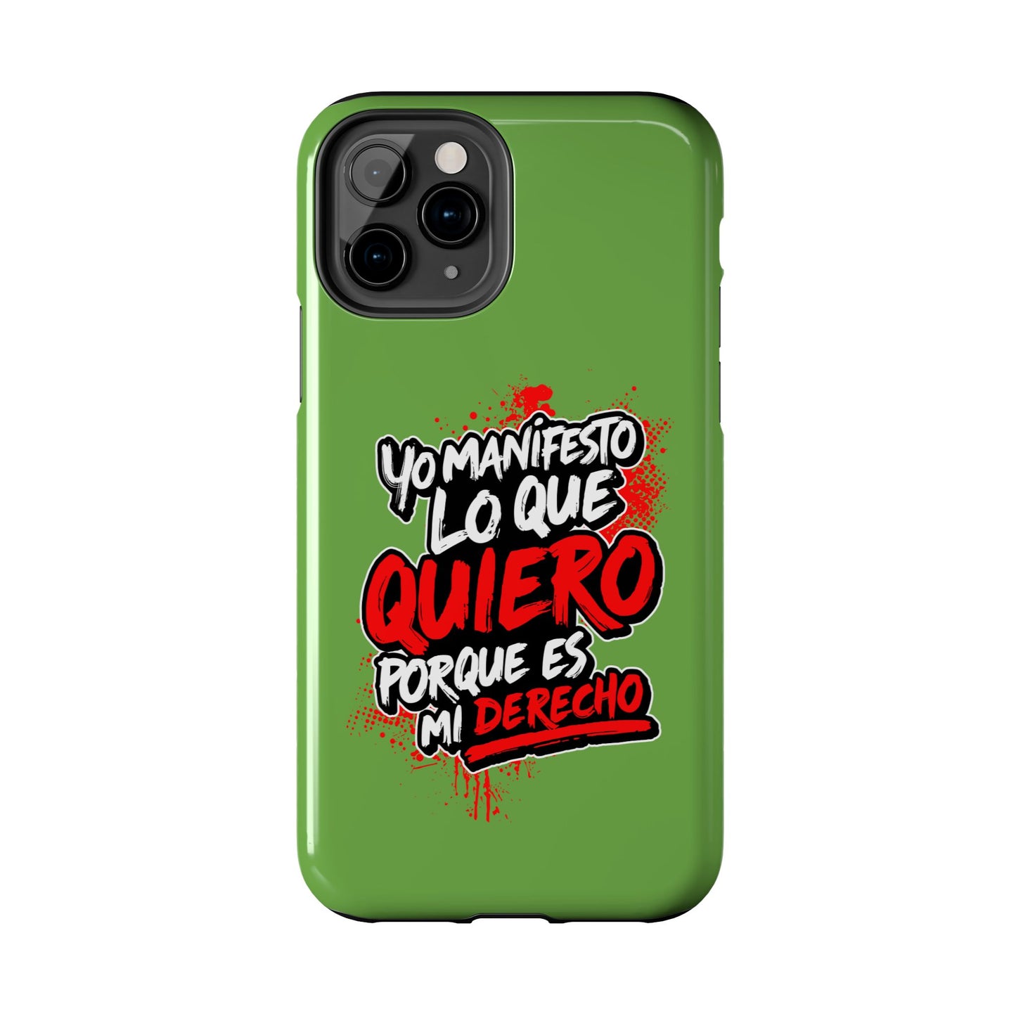 Funda para teléfono "Yo manifiesto lo que quiero" - Verde