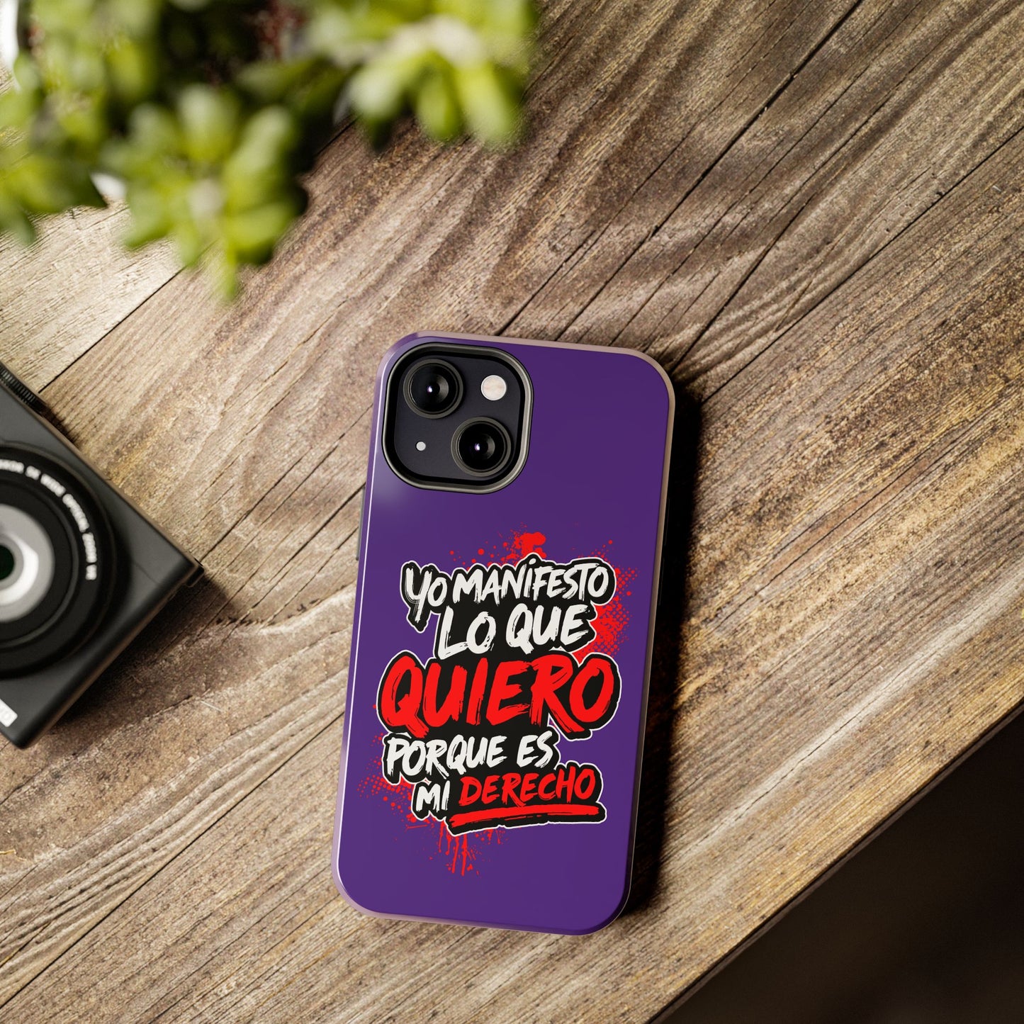 Funda para teléfono "Yo manifiesto lo que quiero" - Violeta