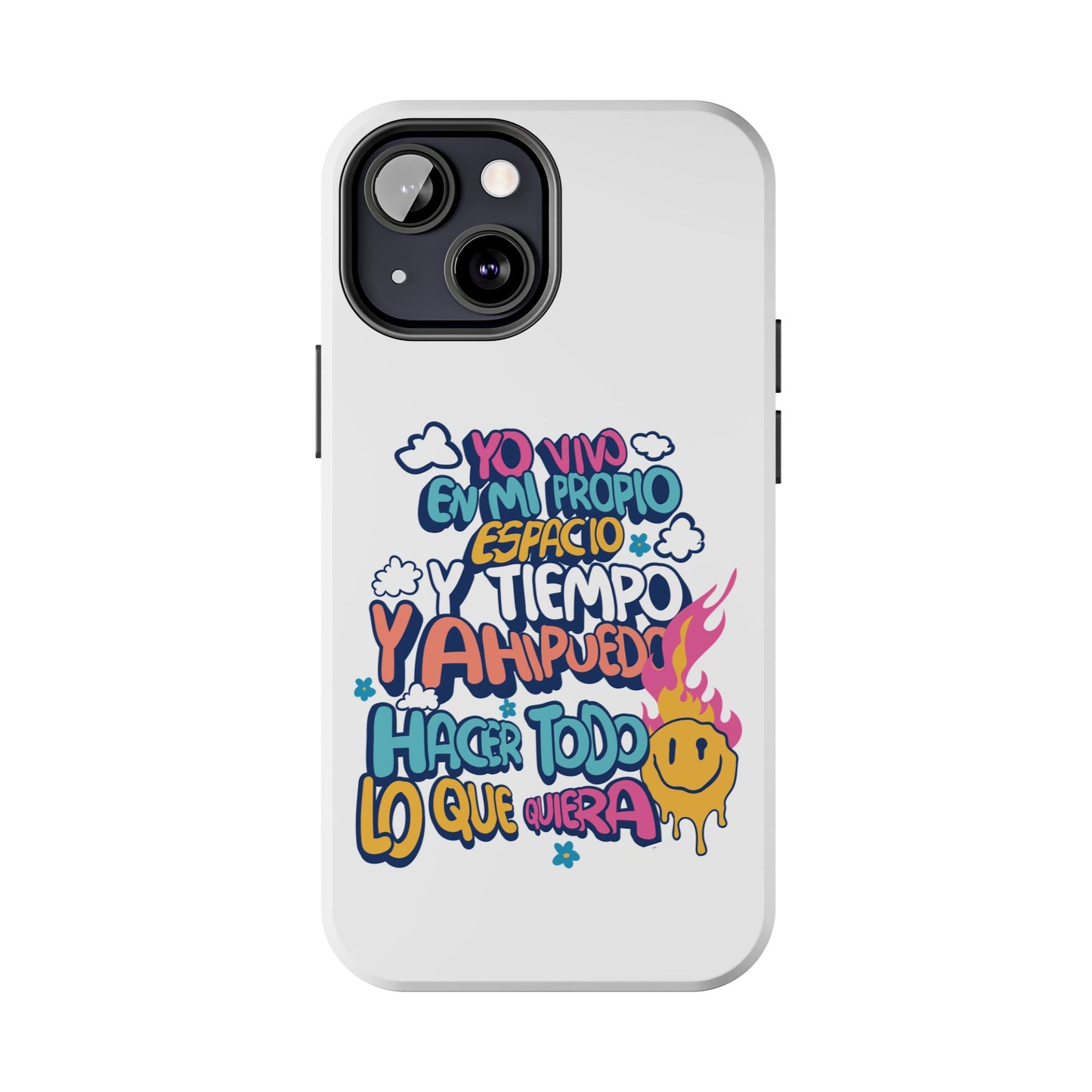 Funda para teléfono "Yo vivo en propio espacio y tiempo" - Blanco