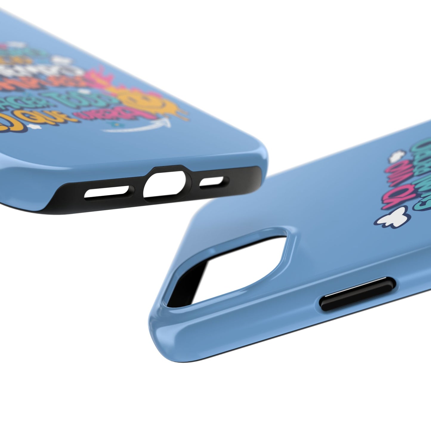 Funda para teléfono "Yo vivo en propio espacio y tiempo" - Celeste