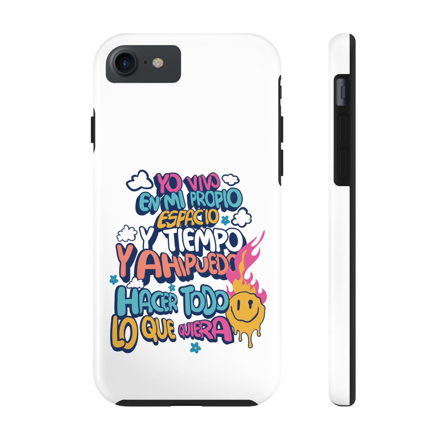 Funda para teléfono "Yo vivo en propio espacio y tiempo" - Blanco