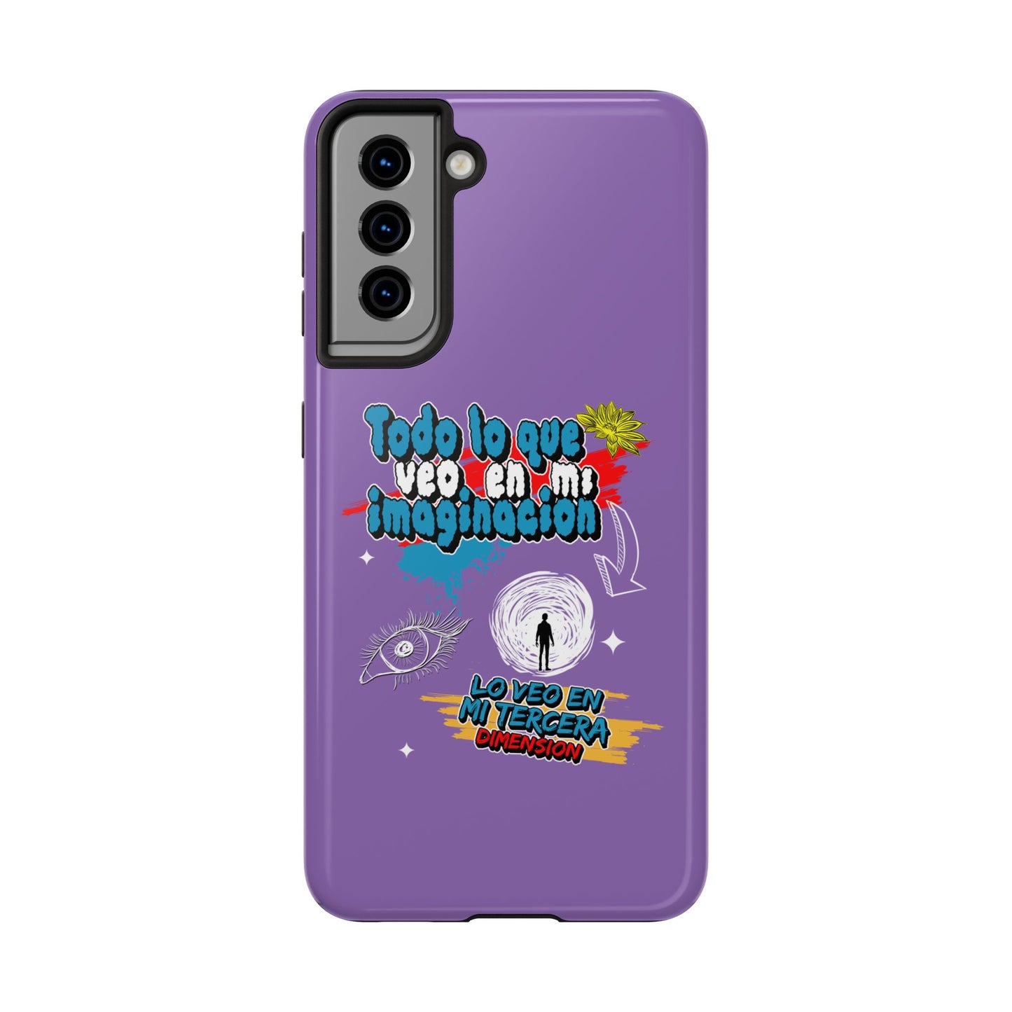 Funda para teléfono "Todo lo que veo en mi imaginación" - Lila