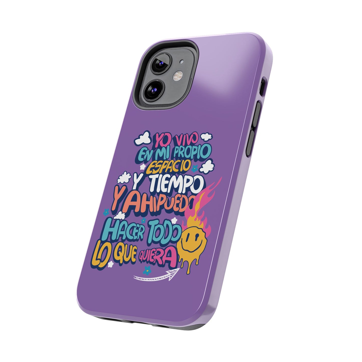 Funda para teléfono "Yo vivo en propio espacio y tiempo" - Lila