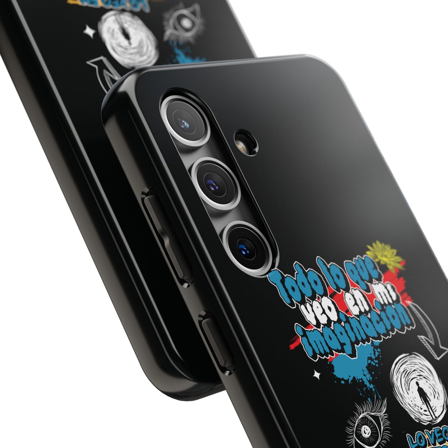 Funda para teléfono "Todo lo que veo en mi imaginación" - Negro