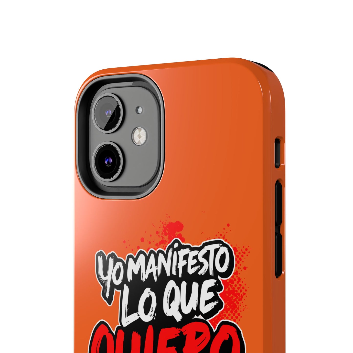 Funda para teléfono "Yo manifiesto lo que quiero" - Naranja