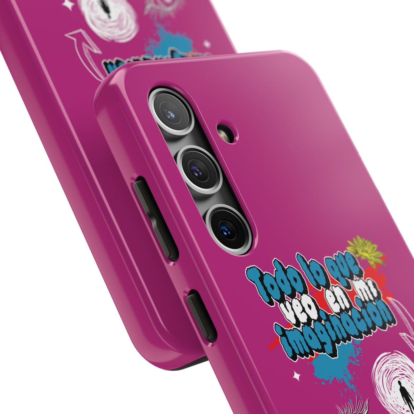 Funda para teléfono "Todo lo que veo en mi imaginación" - Fucsia