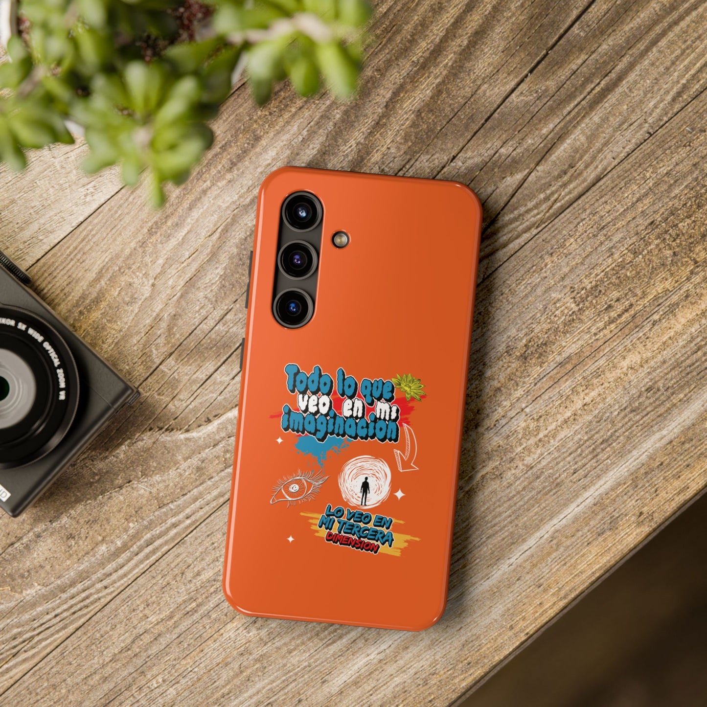 Funda para teléfono "Todo lo que veo en mi imaginación" - Naranja