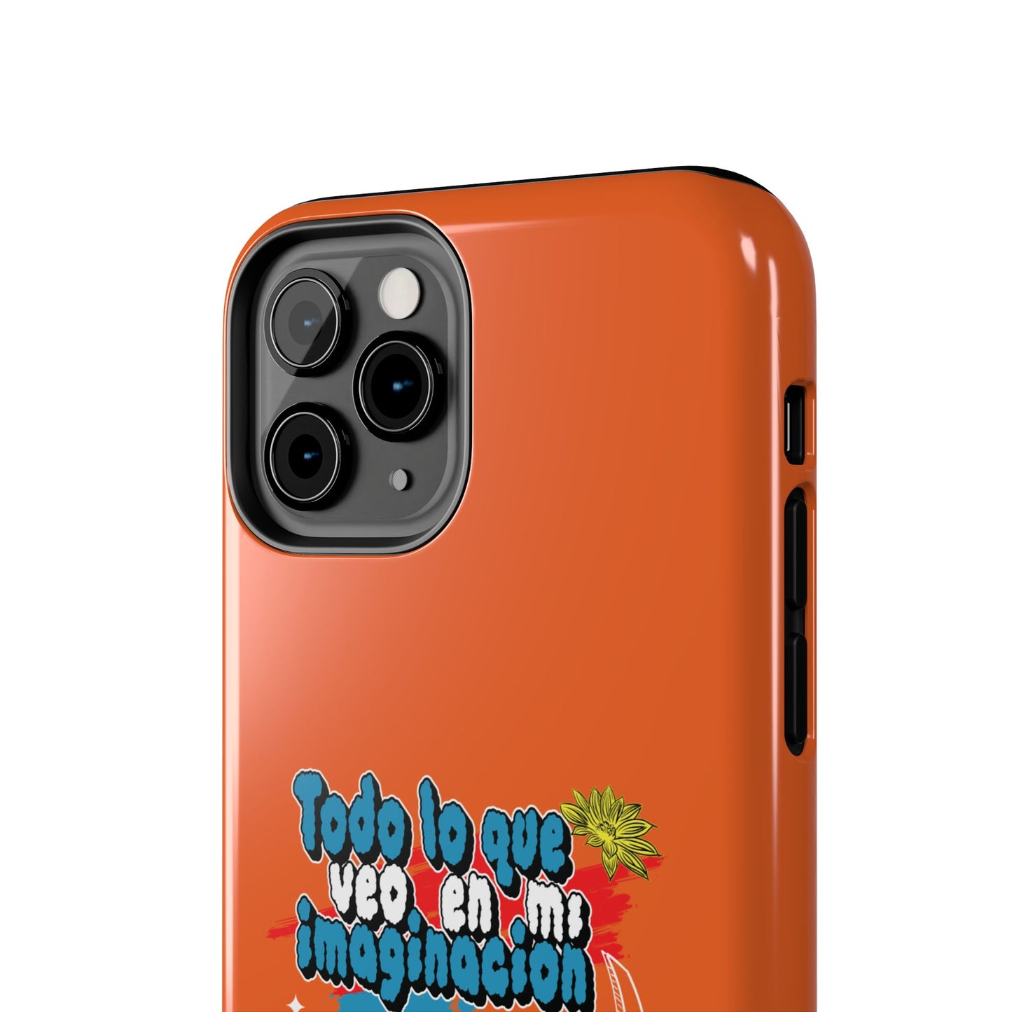 Funda para teléfono "Todo lo que veo en mi imaginación" - Naranja