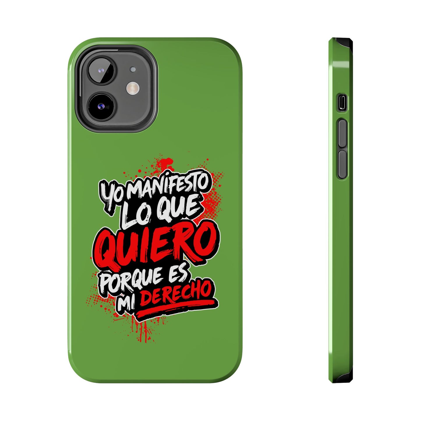 Funda para teléfono "Yo manifiesto lo que quiero" - Verde