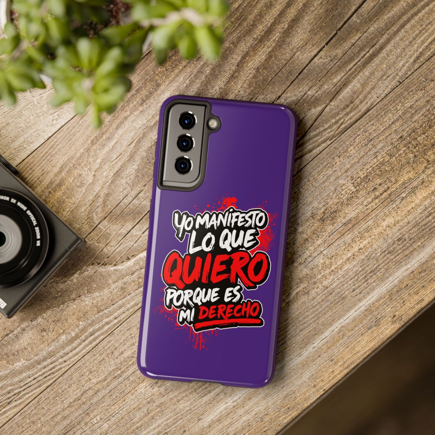 Funda para teléfono "Yo manifiesto lo que quiero" - Violeta