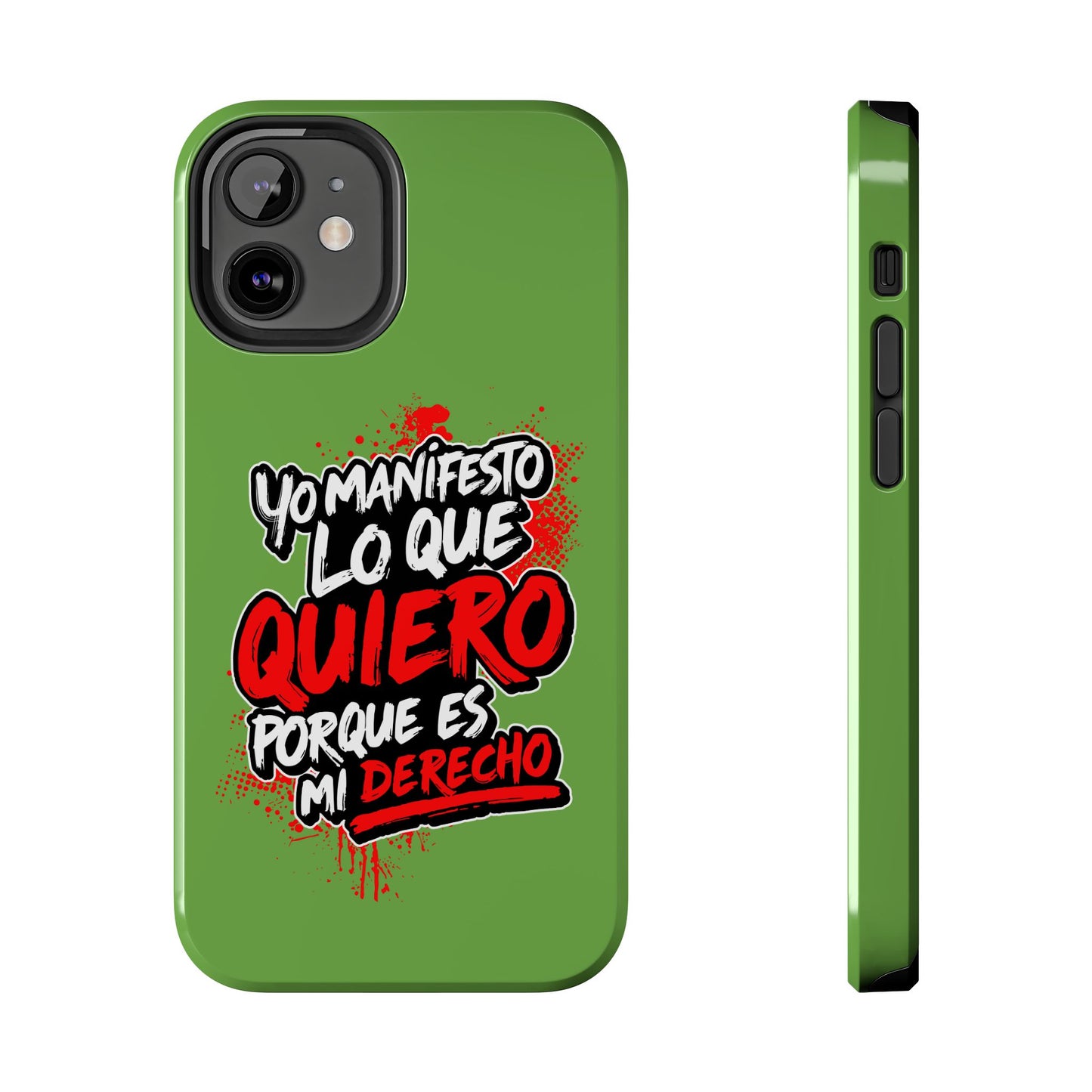 Funda para teléfono "Yo manifiesto lo que quiero" - Verde