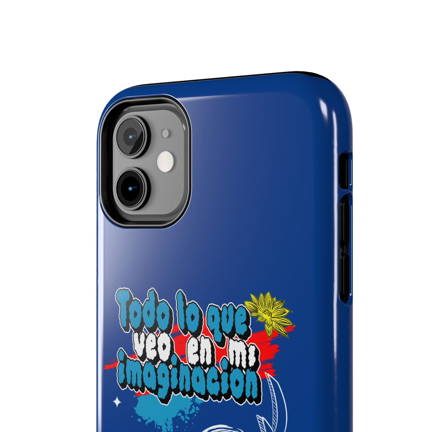 Funda para teléfono "Todo lo que veo en mi imaginación" - Azul