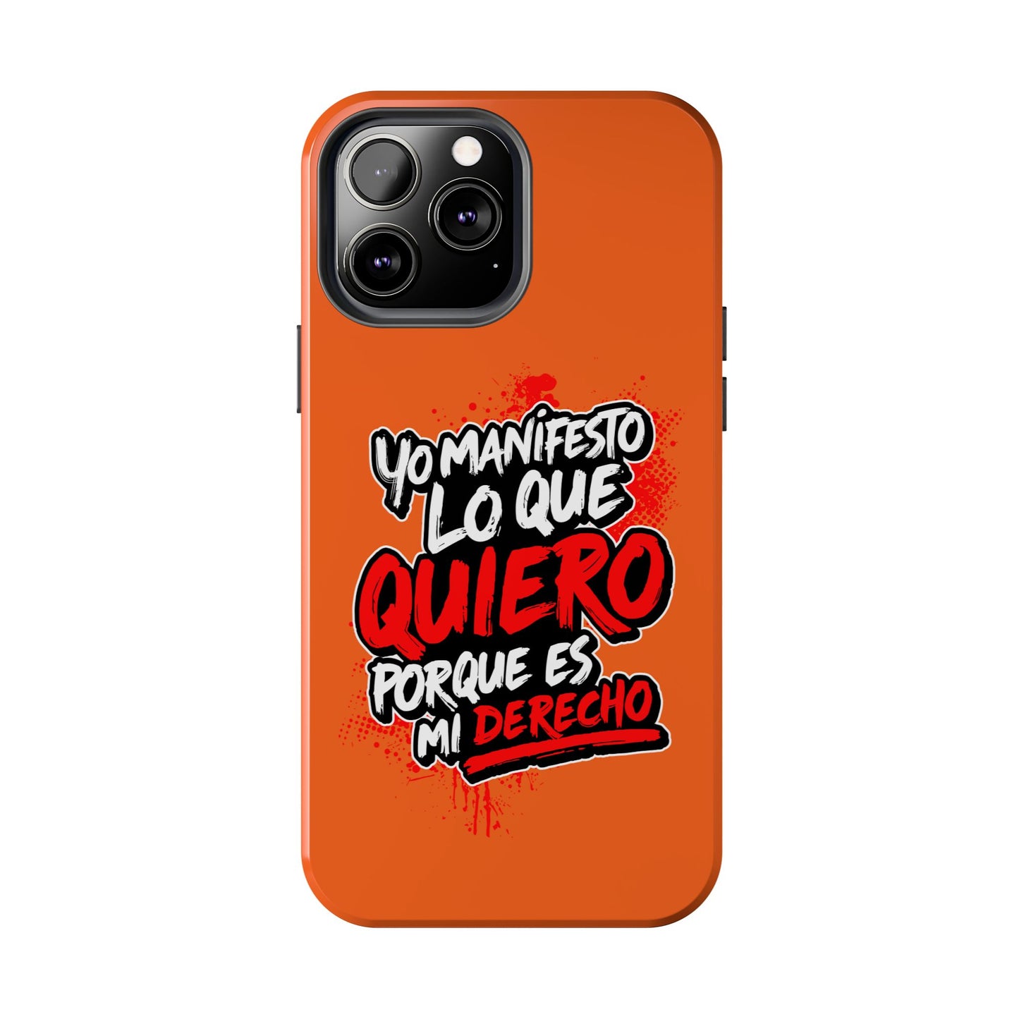 Funda para teléfono "Yo manifiesto lo que quiero" - Naranja