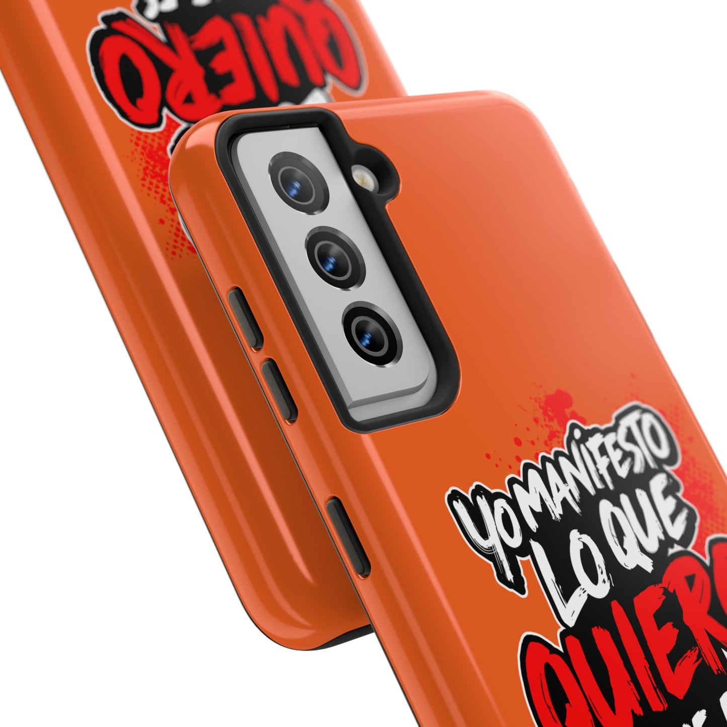 Funda para teléfono "Yo manifiesto lo que quiero" - Naranja