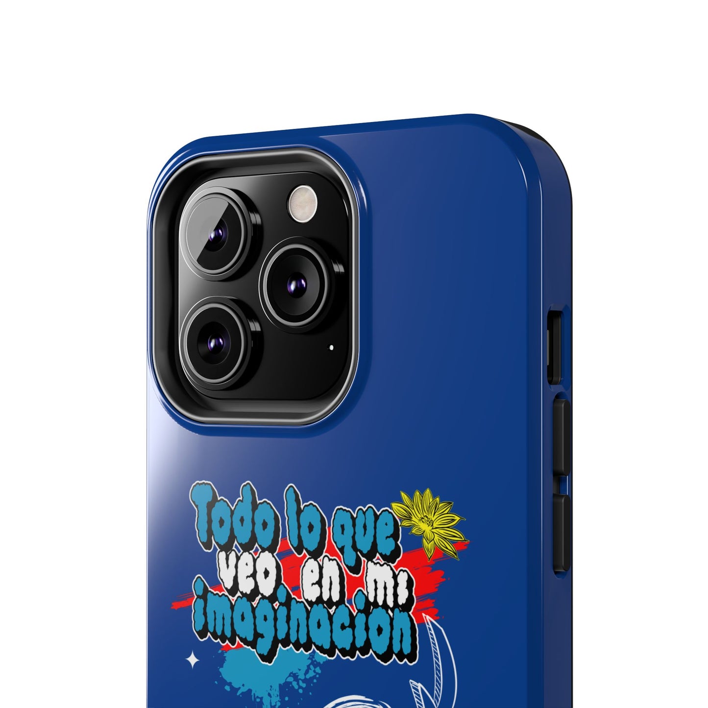 Funda para teléfono "Todo lo que veo en mi imaginación" - Azul