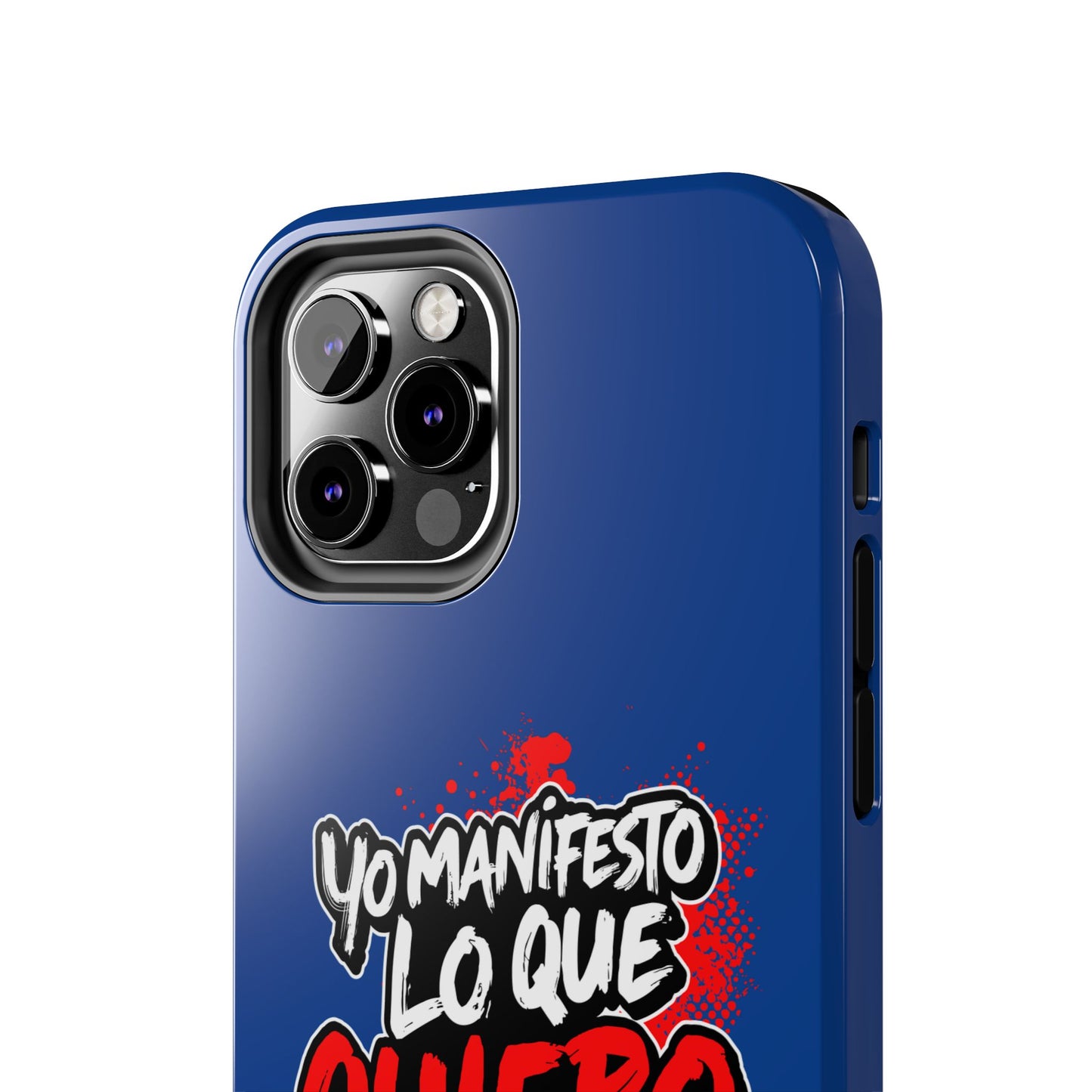 Funda para teléfono "Yo manifiesto lo que quiero" - Azul