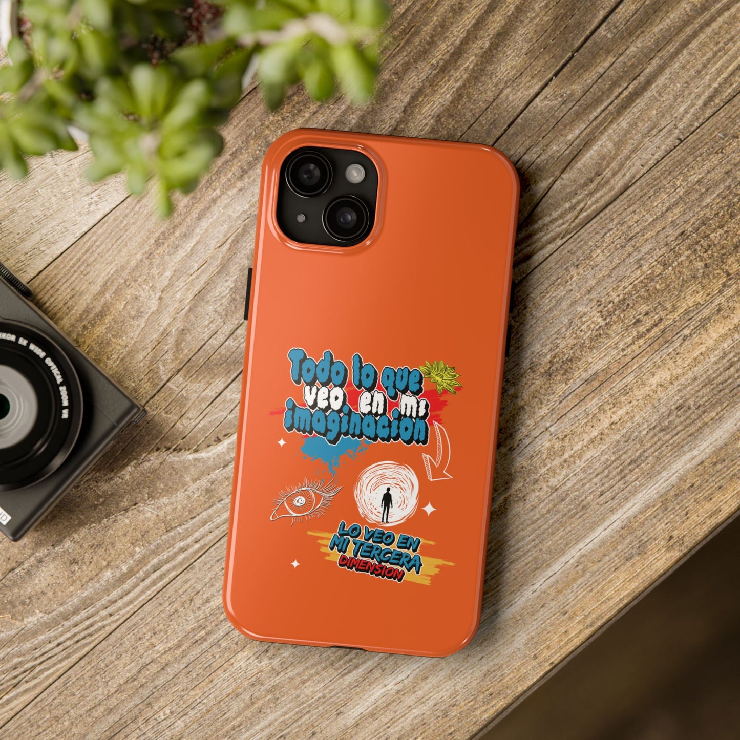 Funda para teléfono "Todo lo que veo en mi imaginación" - Naranja