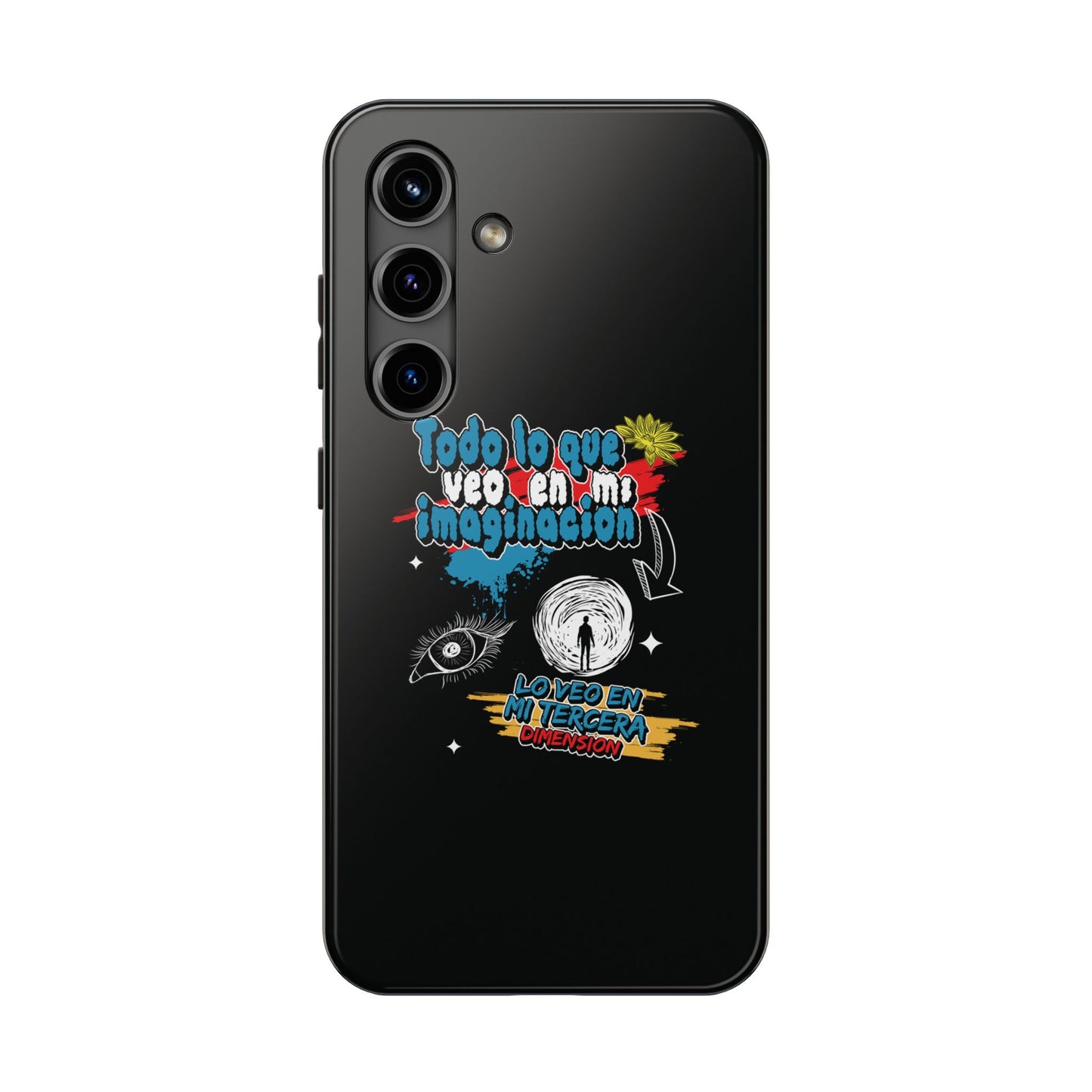 Funda para teléfono "Todo lo que veo en mi imaginación" - Negro