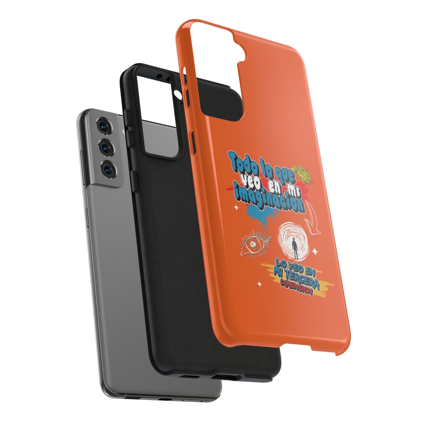 Funda para teléfono "Todo lo que veo en mi imaginación" - Naranja