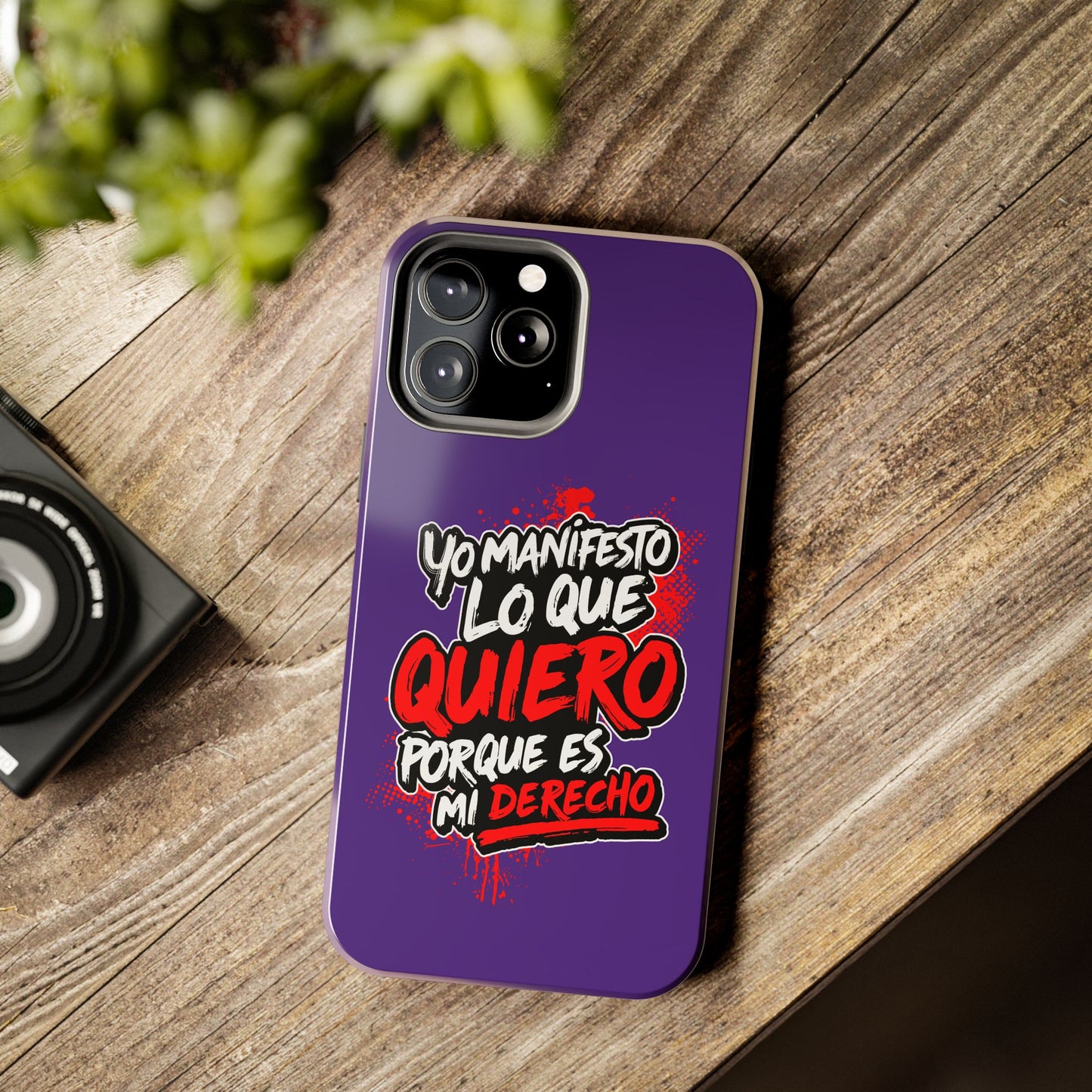 Funda para teléfono "Yo manifiesto lo que quiero" - Violeta
