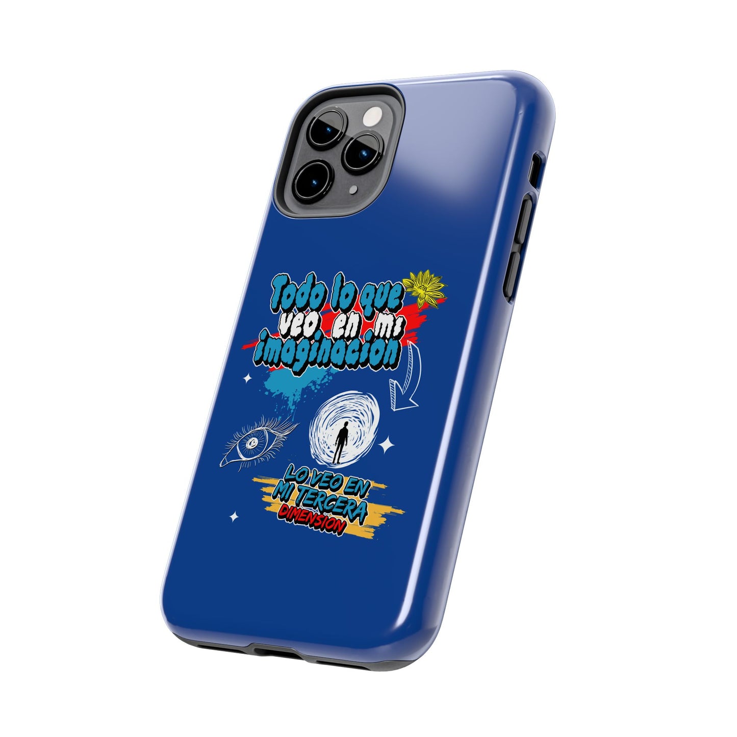 Funda para teléfono "Todo lo que veo en mi imaginación" - Azul