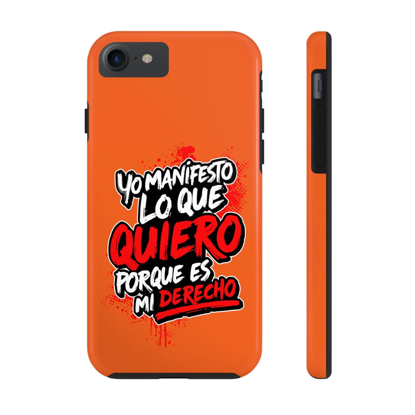 Funda para teléfono "Yo manifiesto lo que quiero" - Naranja