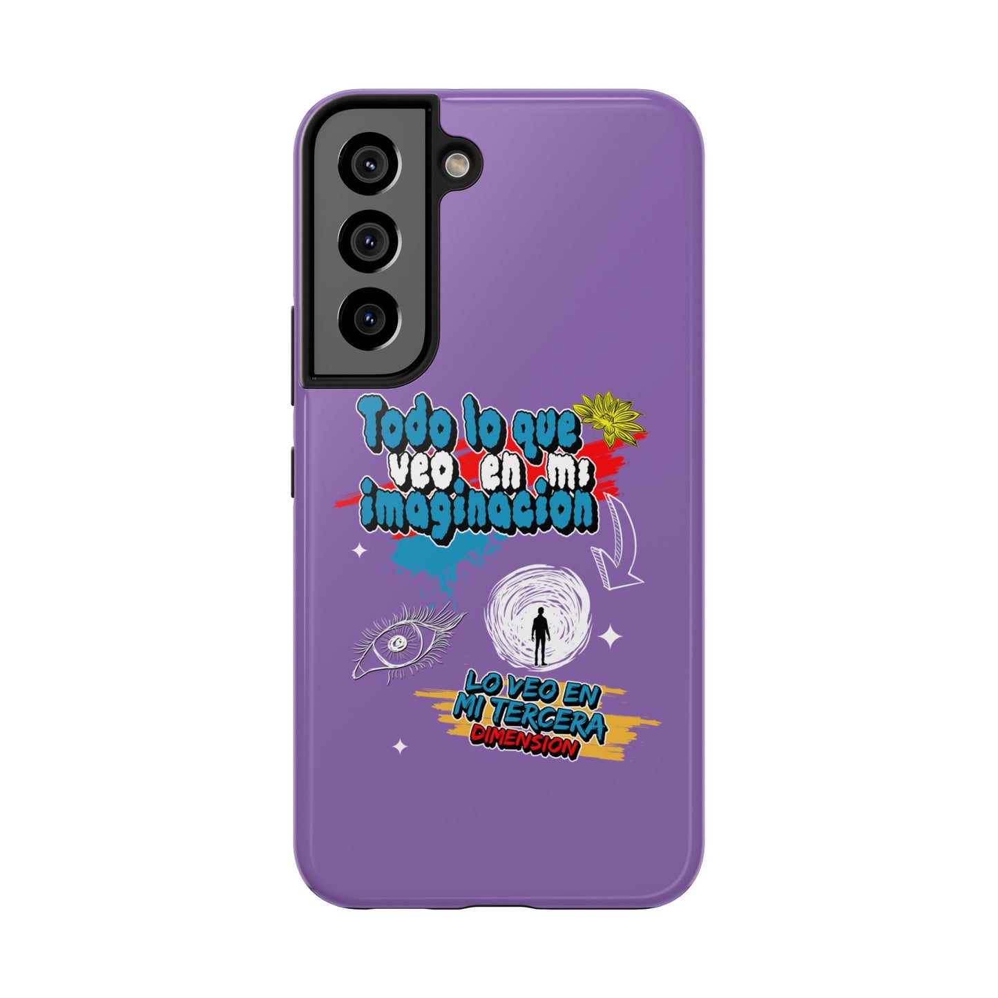 Funda para teléfono "Todo lo que veo en mi imaginación" - Lila