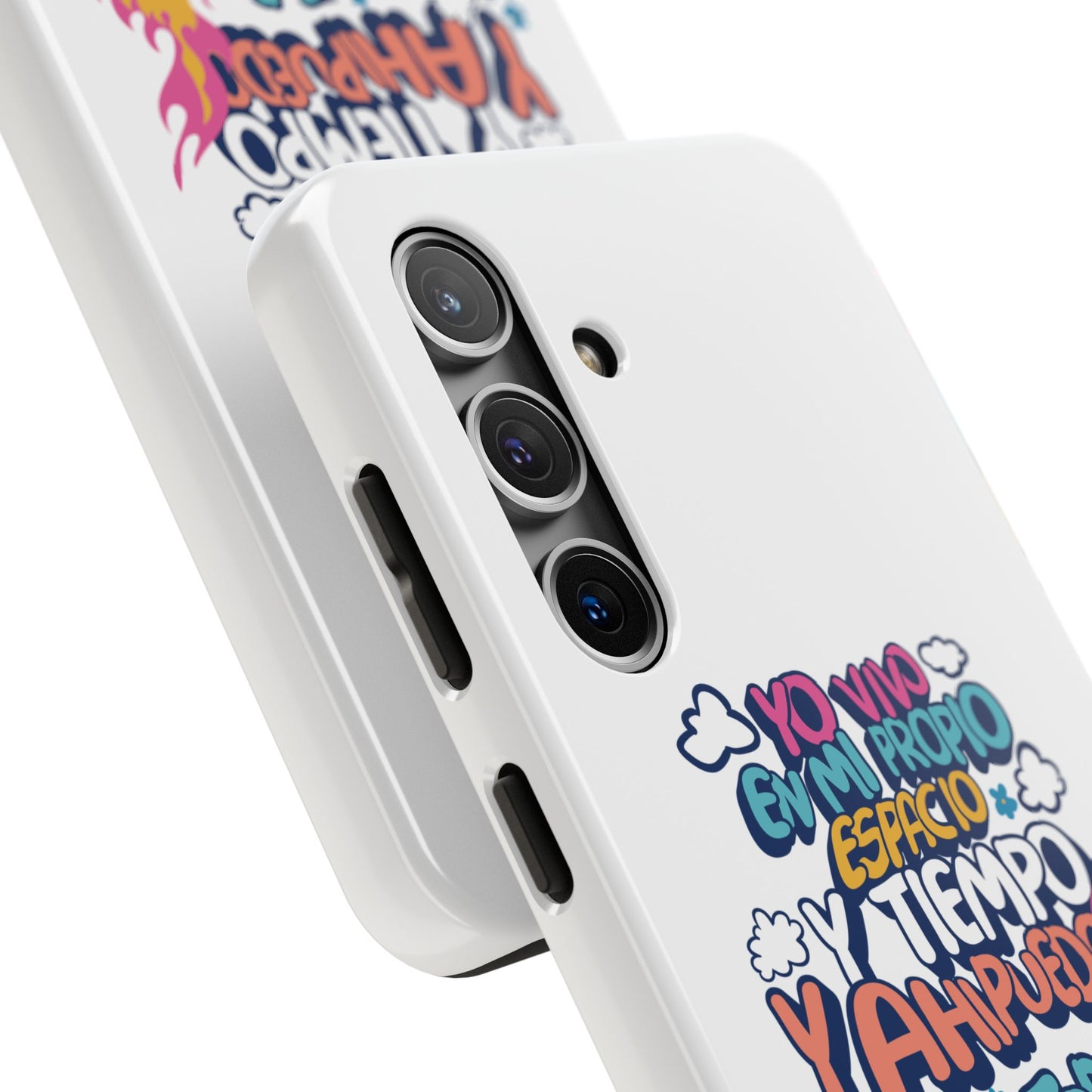 Funda para teléfono "Yo vivo en propio espacio y tiempo" - Blanco