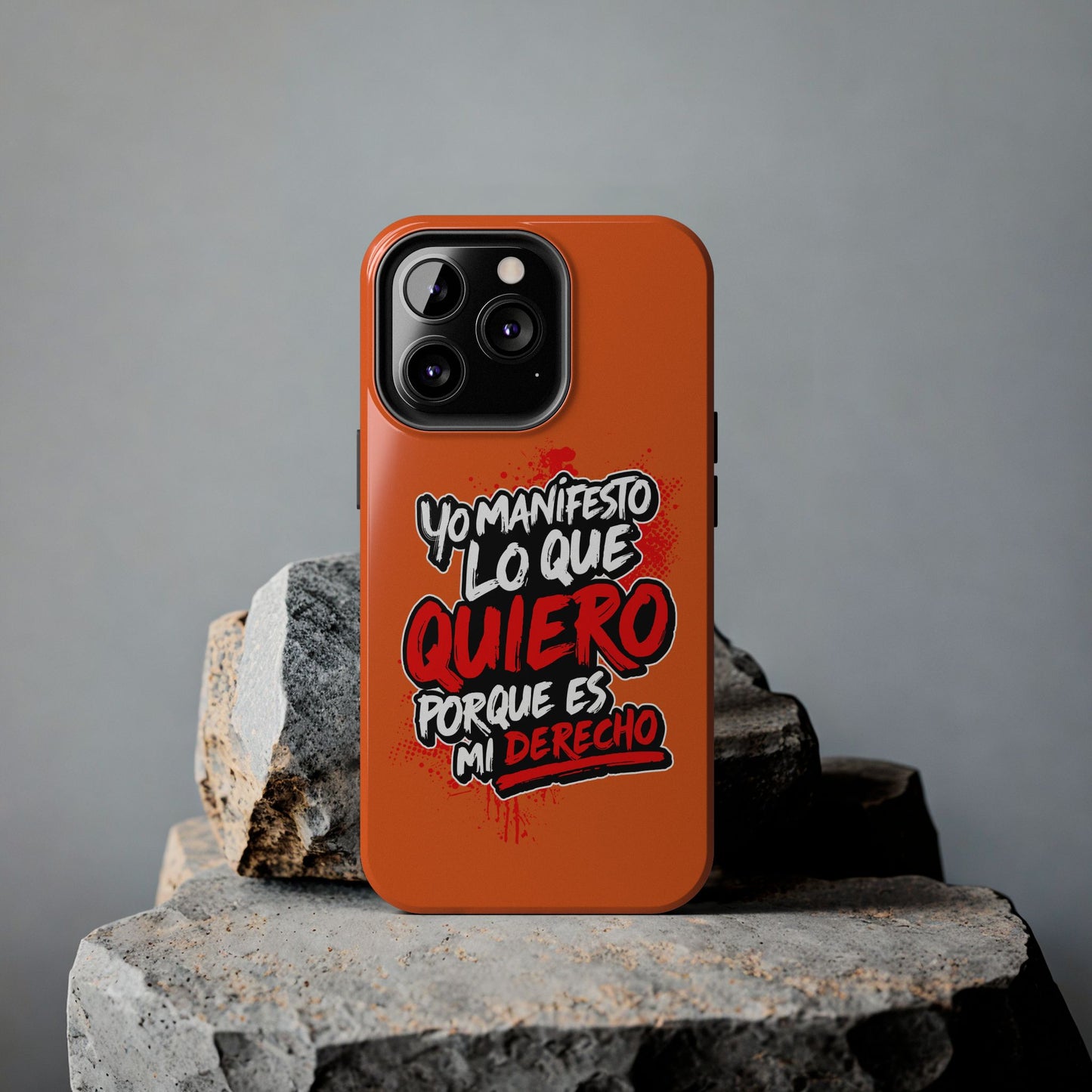 Funda para teléfono "Yo manifiesto lo que quiero" - Naranja
