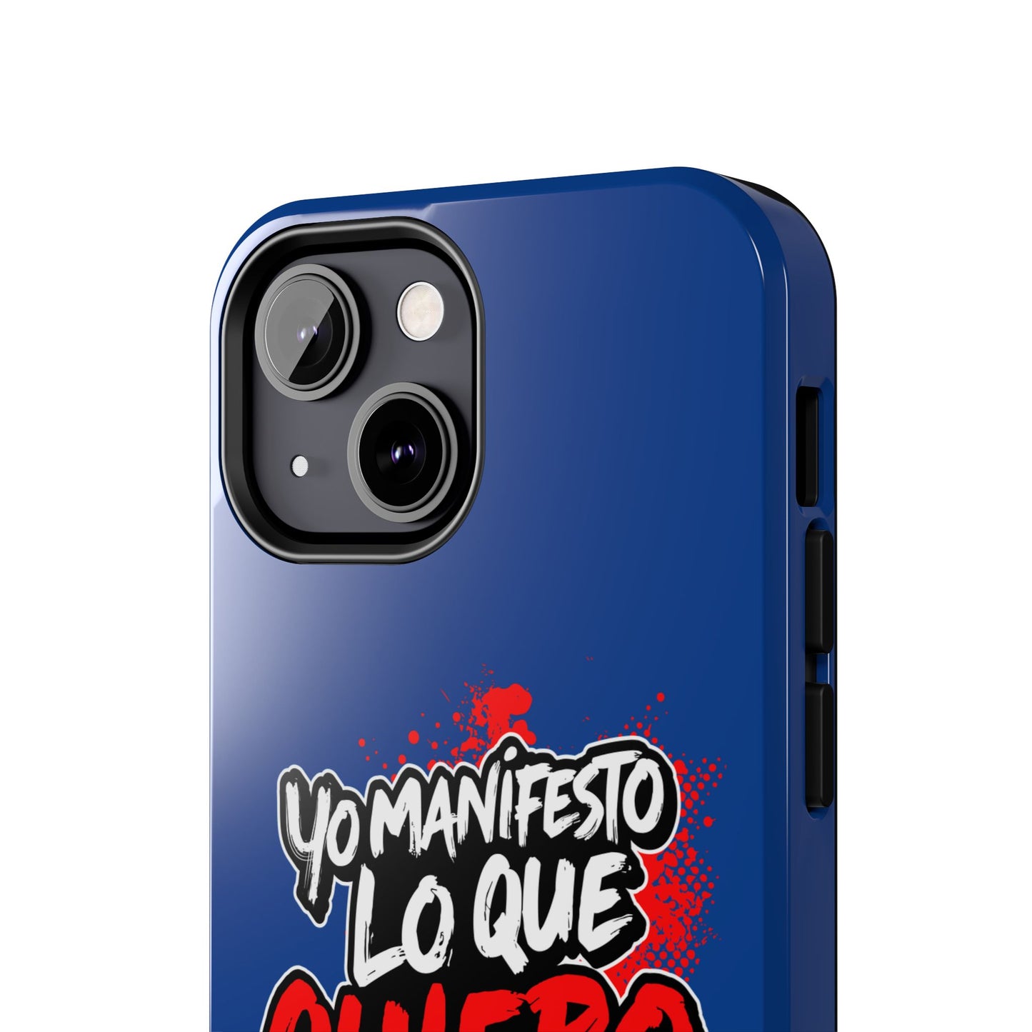 Funda para teléfono "Yo manifiesto lo que quiero" - Azul