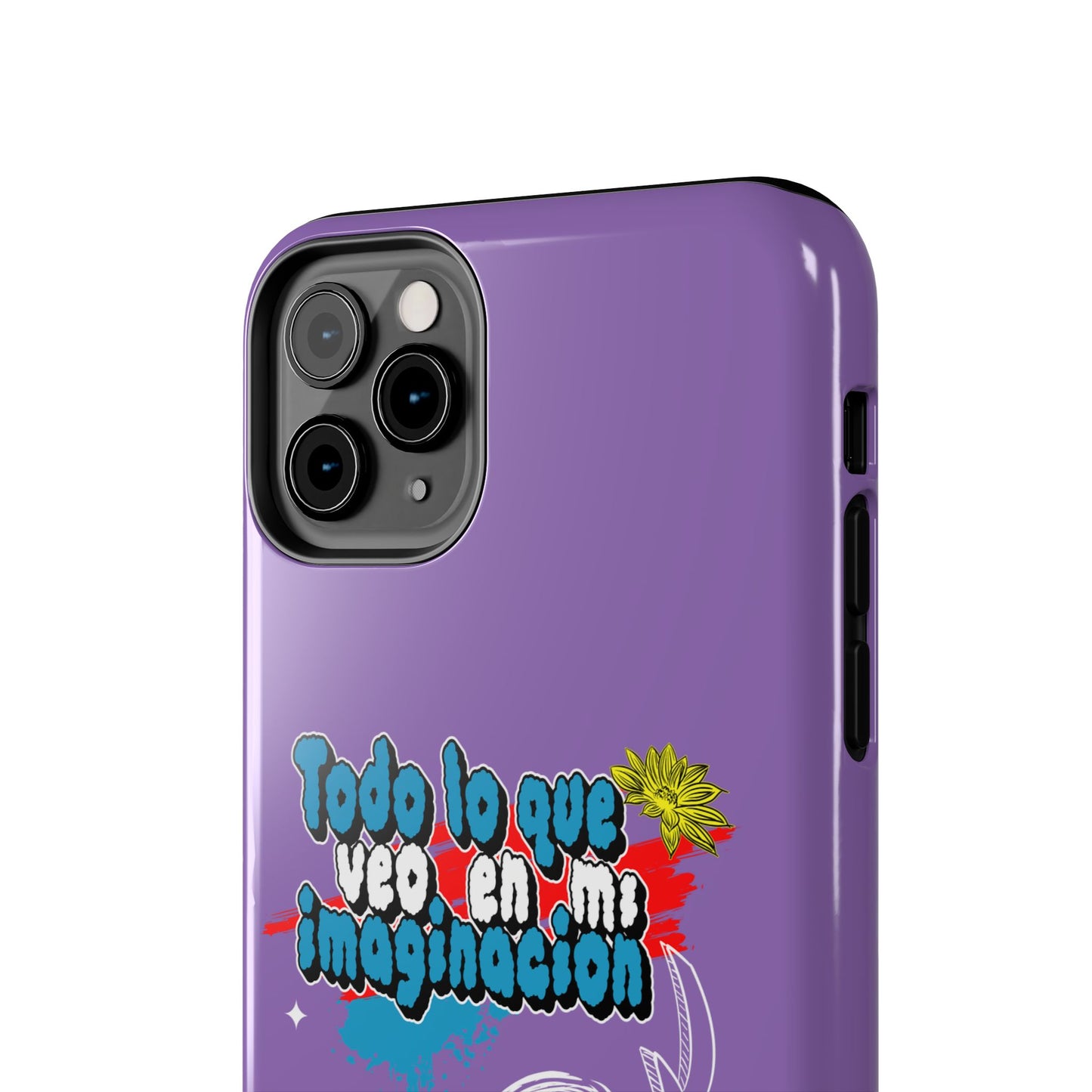 Funda para teléfono "Todo lo que veo en mi imaginación" - Lila
