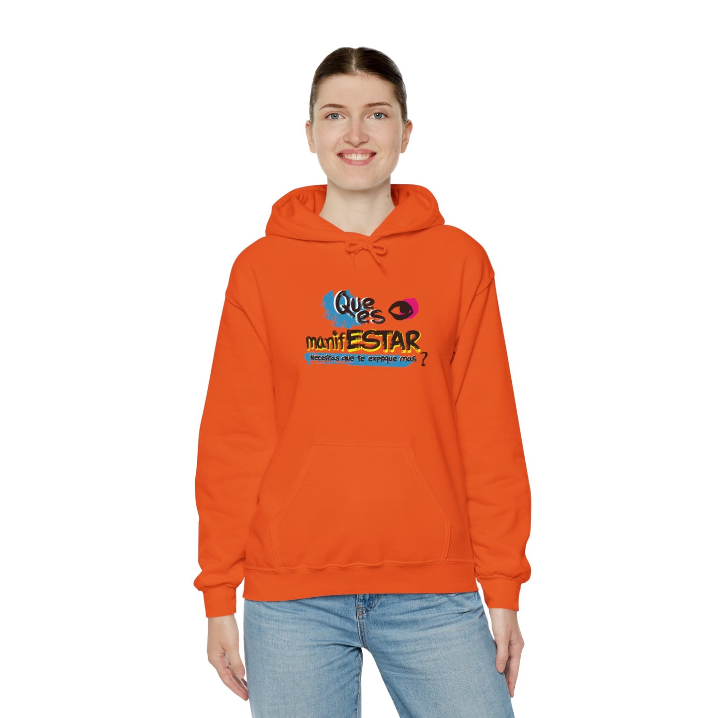 Sudadera con capucha unisex Heavy Blend™ - "¿Qué es manifestar?"