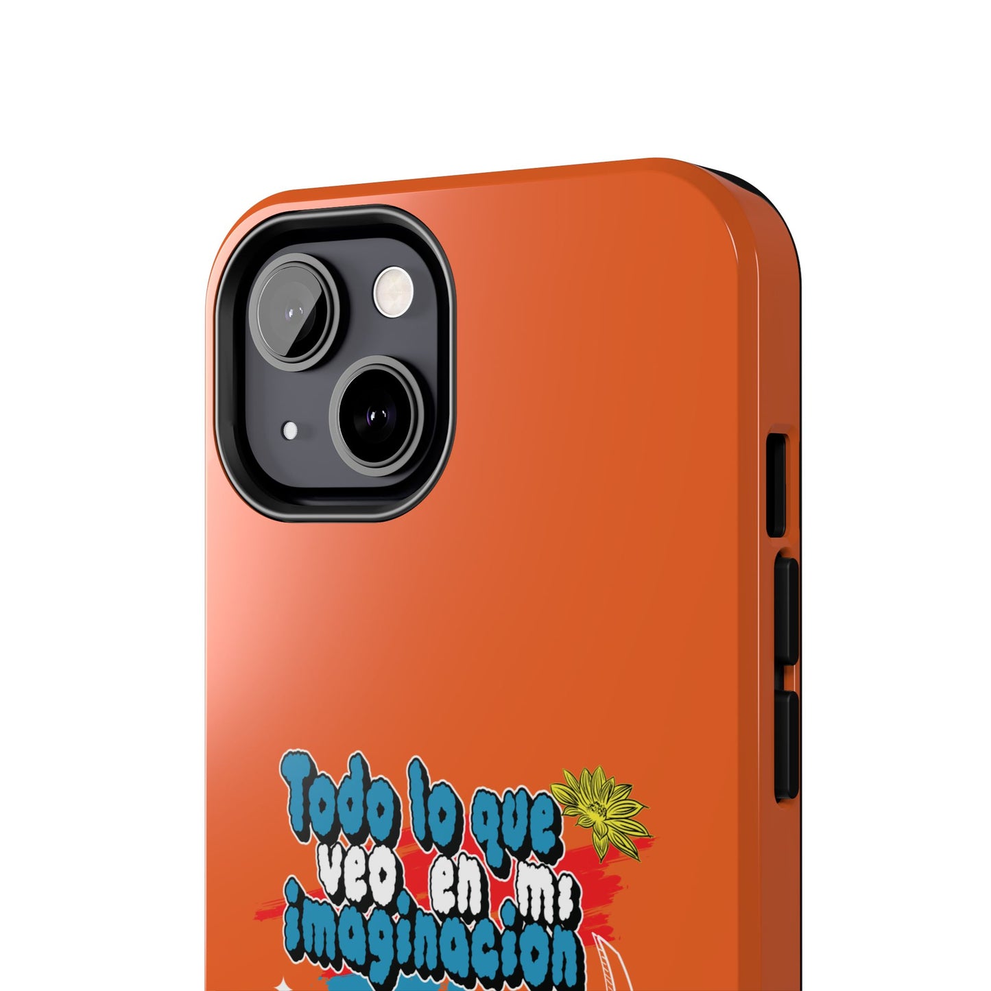 Funda para teléfono "Todo lo que veo en mi imaginación" - Naranja
