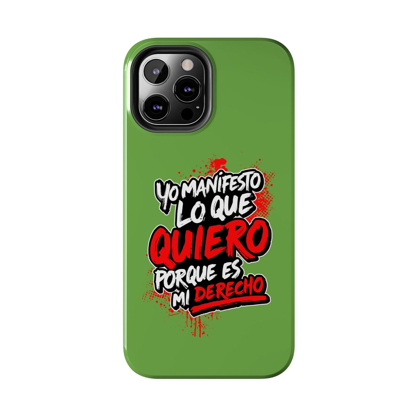Funda para teléfono "Yo manifiesto lo que quiero" - Verde