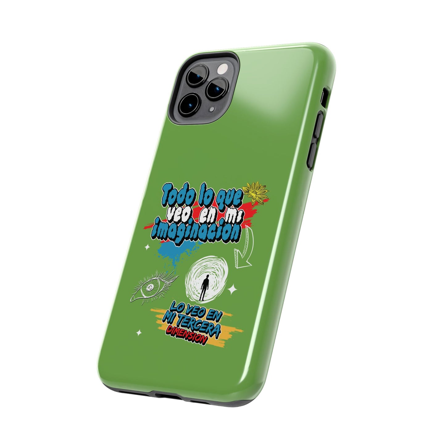 Funda para teléfono "Todo lo que veo en mi imaginación" - Verde