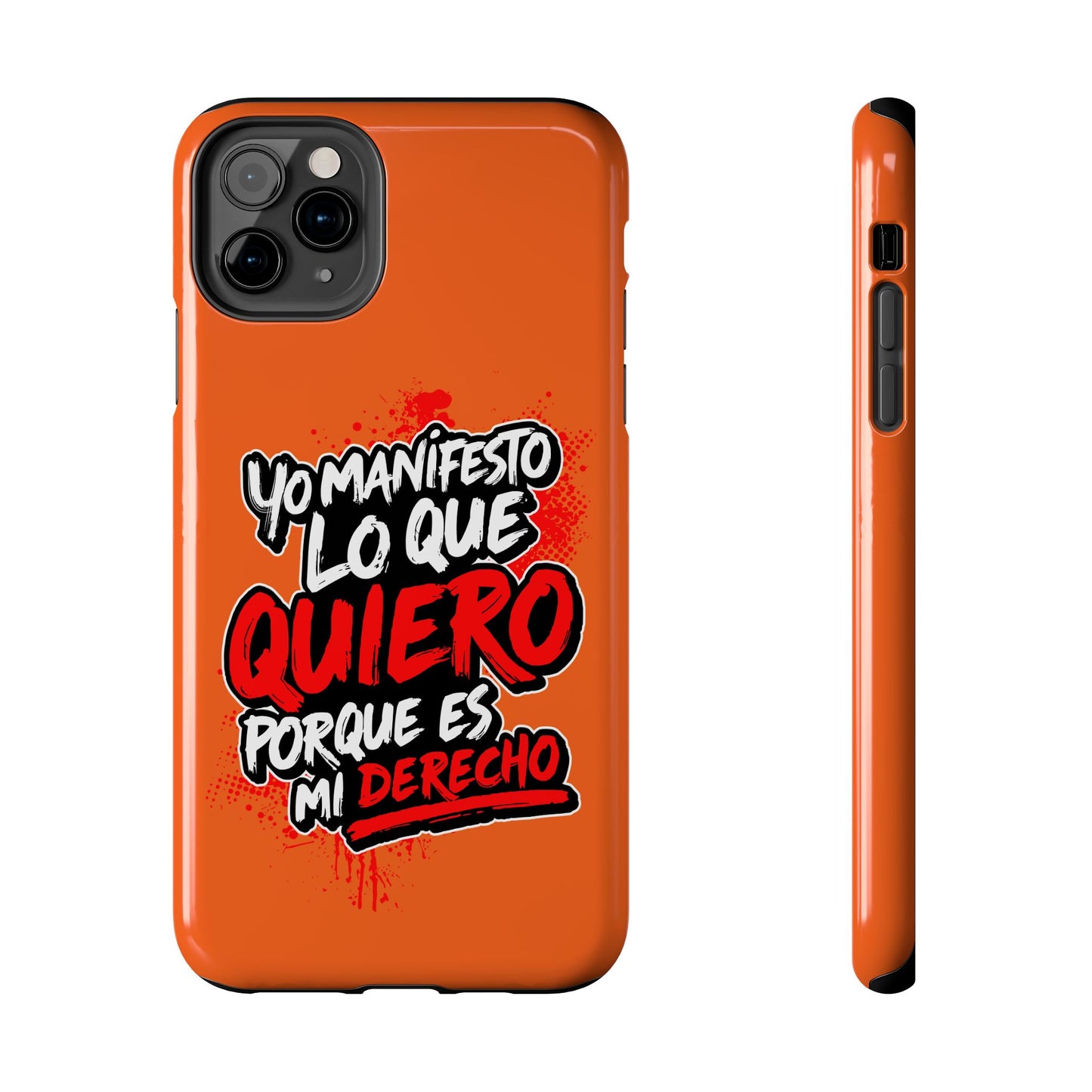 Funda para teléfono "Yo manifiesto lo que quiero" - Naranja